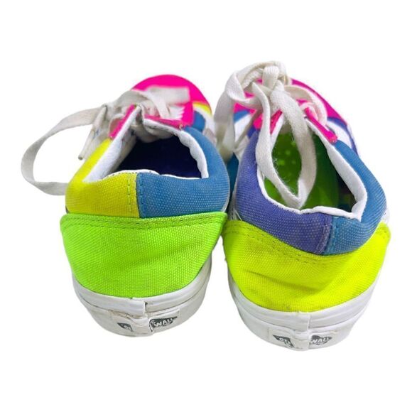 VANS Old Skool Neon Multicolor Low Top Skate Shoes Sneakers Size Men's 5.5/Women - Picture 5 of 5